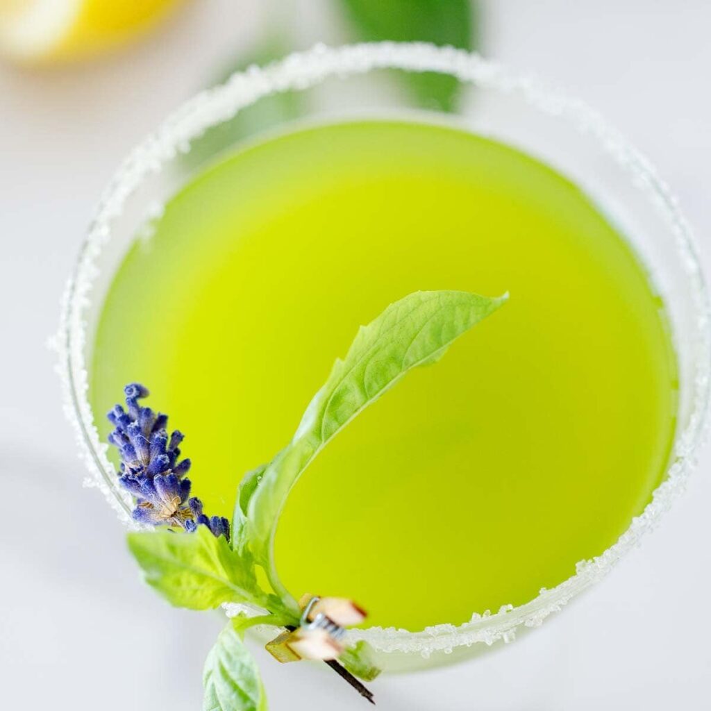 Basil Bee’s Knees Cocktail