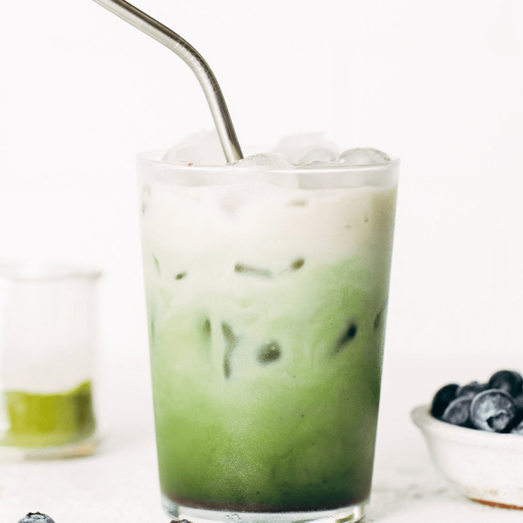 Blueberry Matcha Latte Recipe - Pinch of Yum