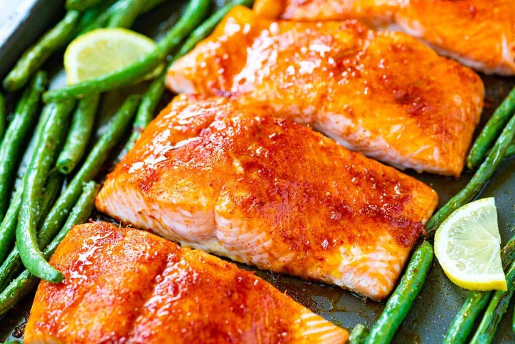 Brown Sugar Baked Salmon Fillets