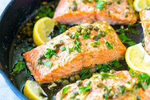 Garlic Butter Caper Salmon