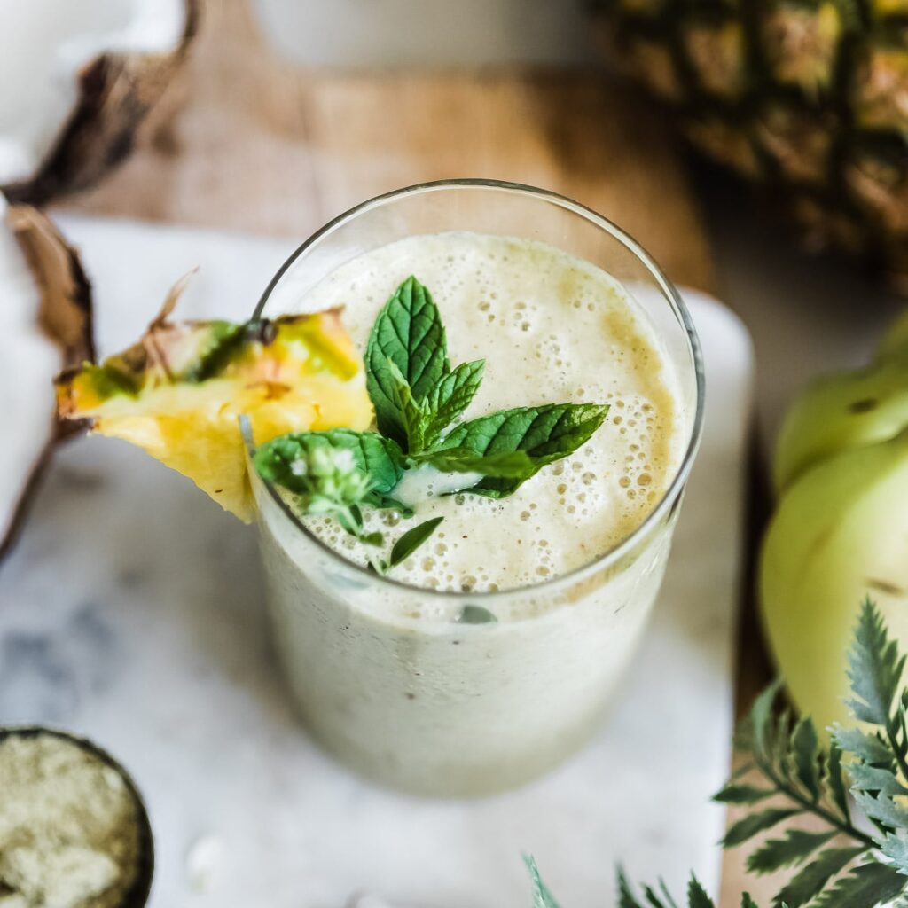 Pineapple Banana Smoothie (sweet + creamy)