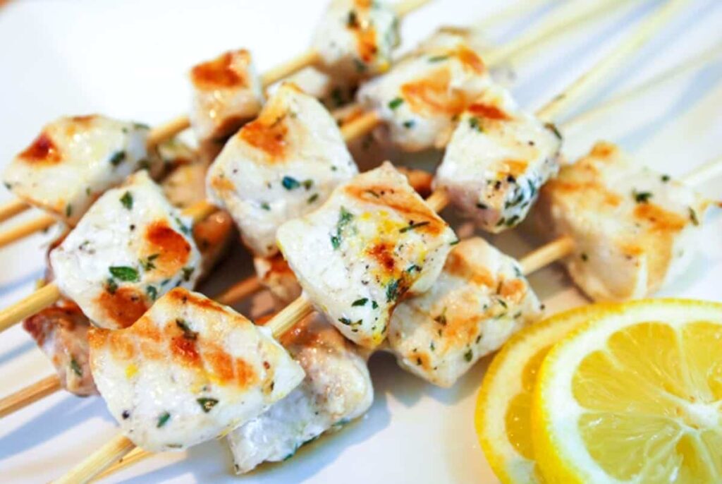 Lemon Pepper Grilled Swordfish Kabobs Recipe Lemon Pepper Grilled Swordfish Kabobs