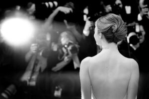 Emma Stone at a movie premiere.
